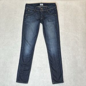 Hudson Women's Collin Skinny Blue Jeans - Size 28x31.5 Flap Pockets W422DHA